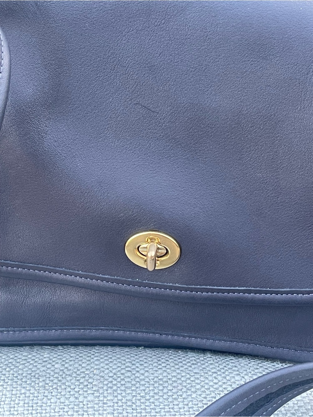 ✨ Vintage Coach Rambler's Legacy Bag Style 9061 Navy Blue - Pristine Condition ✨ - Picture 3 of 10